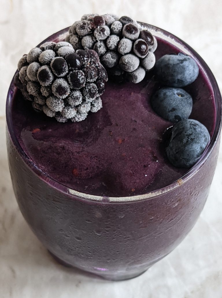 Sleep Well Ashwagandha Powder Banana & Blackberry Nicecream or Smoothie – Vegan Icecream Recipes – Ashwagandha Recipes – Healthy Dessert Recipes