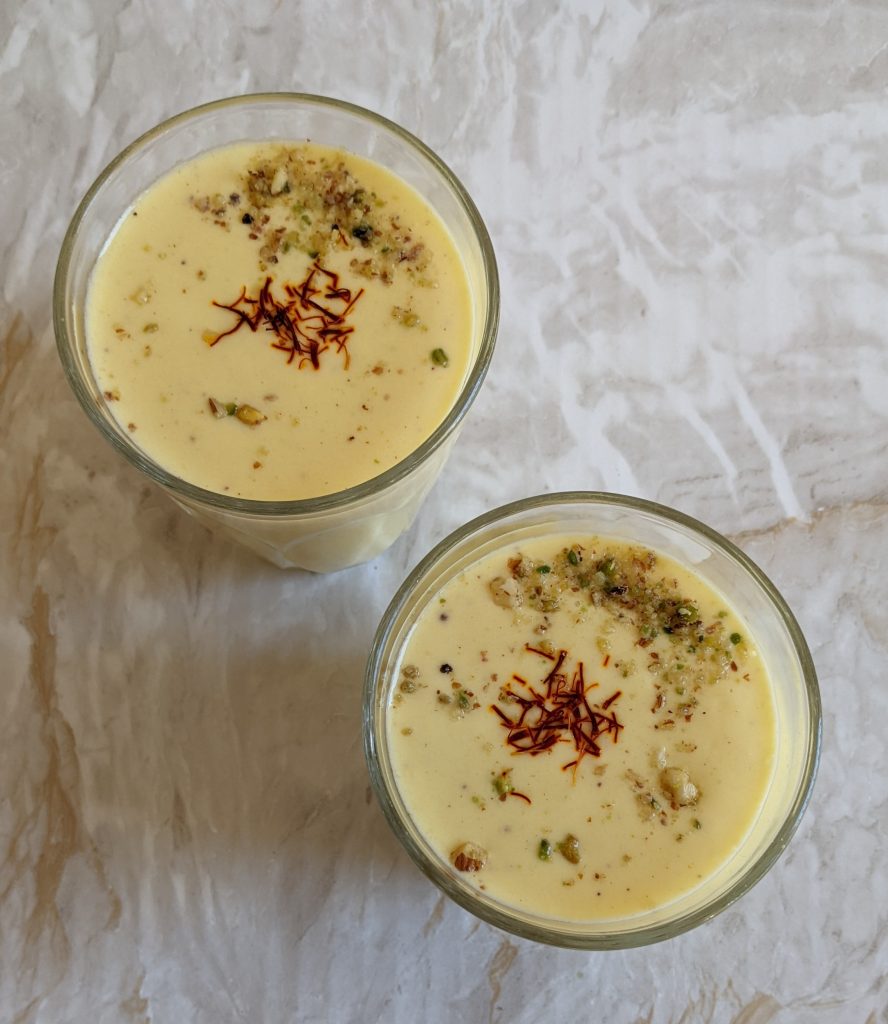 Turmeric & Cardamom Infused Mango Lassi Recipe - Turmeric Recipes - Drinks Recipes for the UK Heatwave