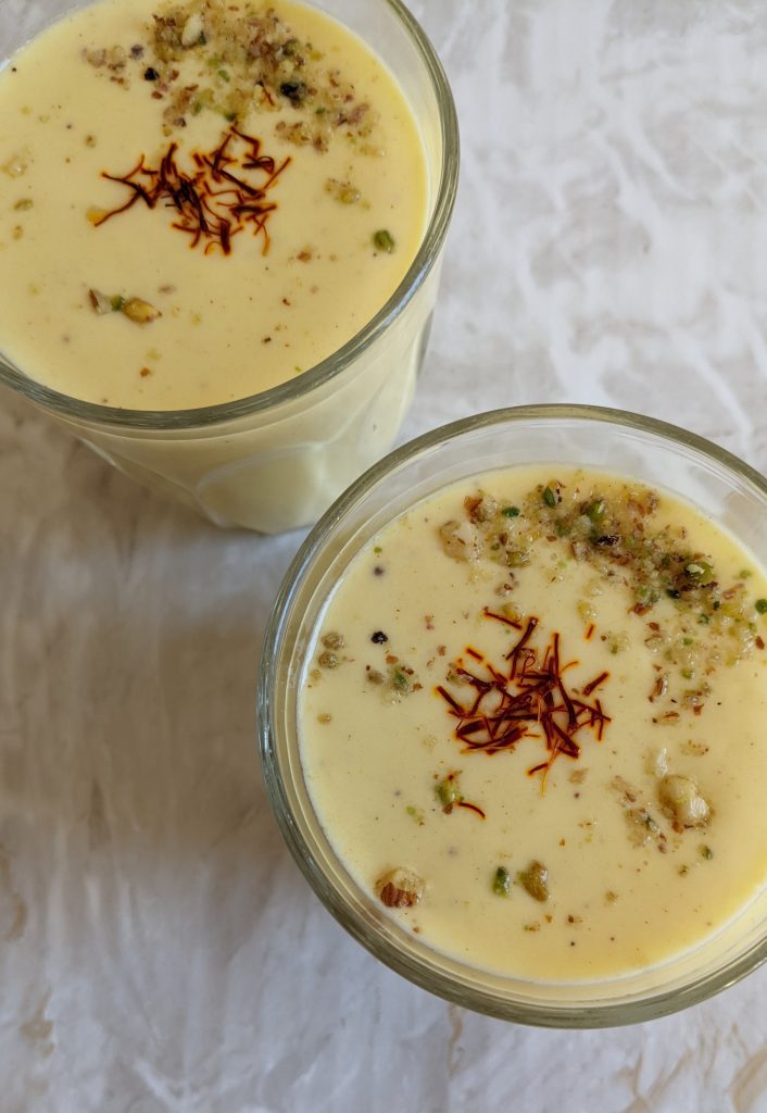 Turmeric & Cardamom Infused Mango Lassi Recipe - Turmeric Recipes - Drinks Recipes for the UK Heatwave