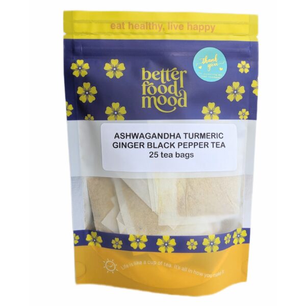 ashwagandha turmeric ginger tea bags with black pepper