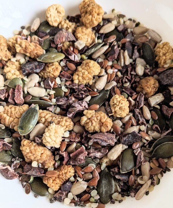 hemp-seeds-flaxseed-sunflower-seeds-pumpkin-seeds-chia-seeds-dried-white-mulberries-raw-cacao-nibs-mix-140g-oatmeal-porridge-toppings-seeds-mix-buy-online-uk