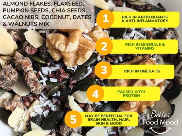 breakfast-topper-chia-seeds-flaxseed-pumpkin-seeds-cacao-nibs-dessicated-coconut-walnuts-dates-almond-flakes-seeds-mix-porridge-toppings-oatmeal-toppings-160g-mixed-seeds-buy-online-uk
