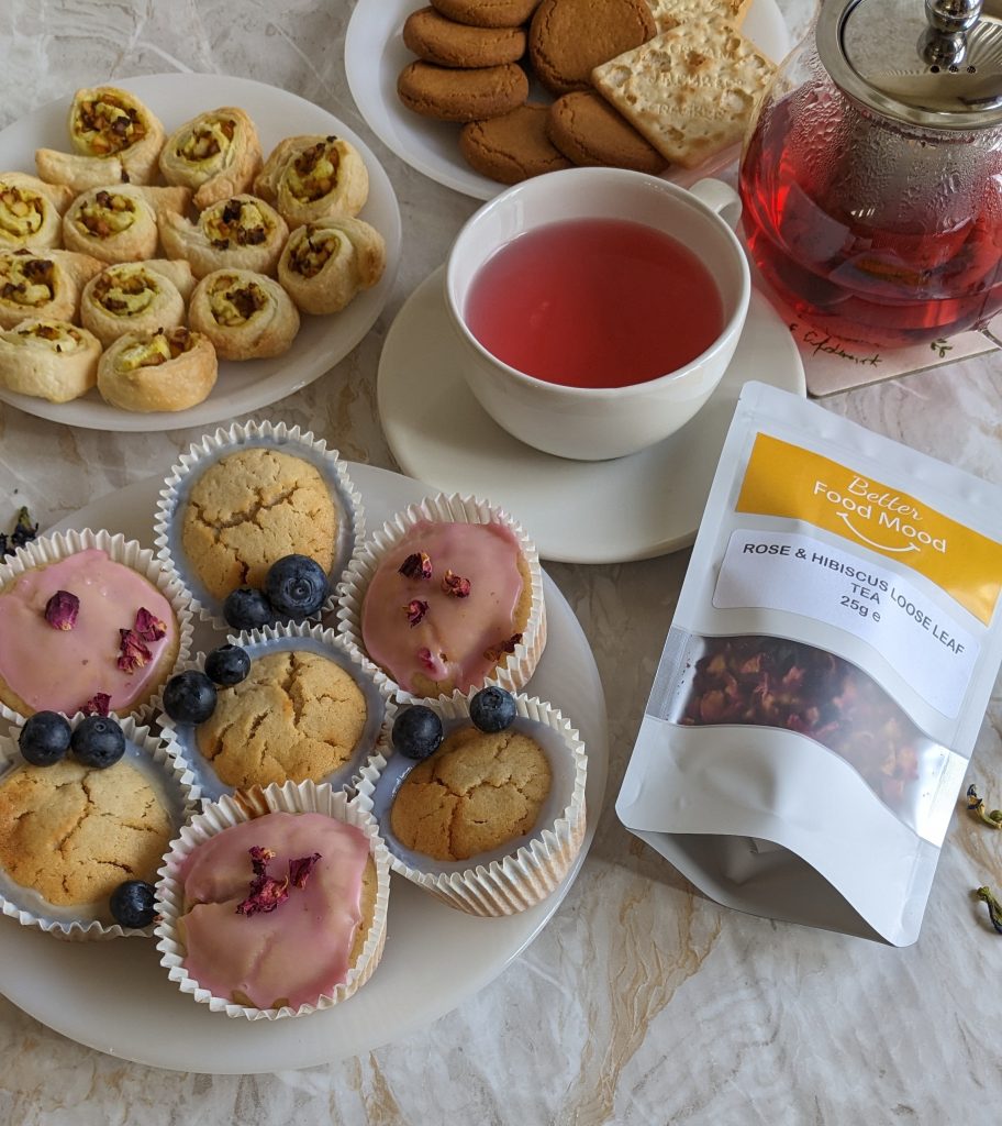 coronation-cupcakes-for-britains-coronation-of-king-charles-iii-using-blue-butterfly-pea-flower-tea-and-hibiscus-and-rose-tea