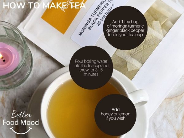 ALL THE GOODNESS - Moringa Turmeric Ginger Black Pepper Tea Bags (25 tea bags) - Image 6